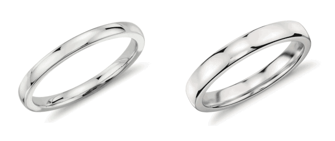 14K White Gold wedding ring vs. Platinum wedding ring